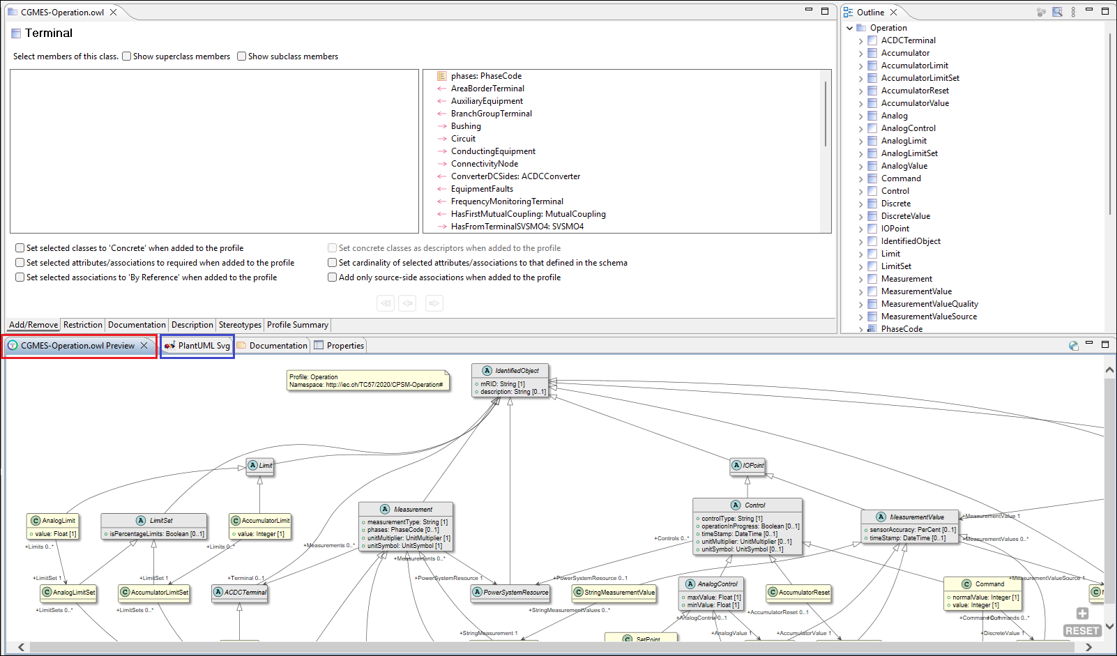 The Profile Real-Time Preview view in the default CIMTool perspective